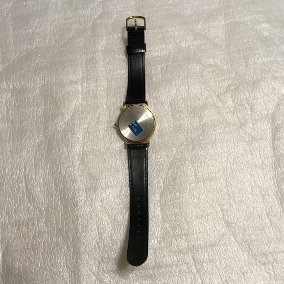 Vintage Disney Mickey Mouse gold face watch by Lorus w/ black watch band main image 11
